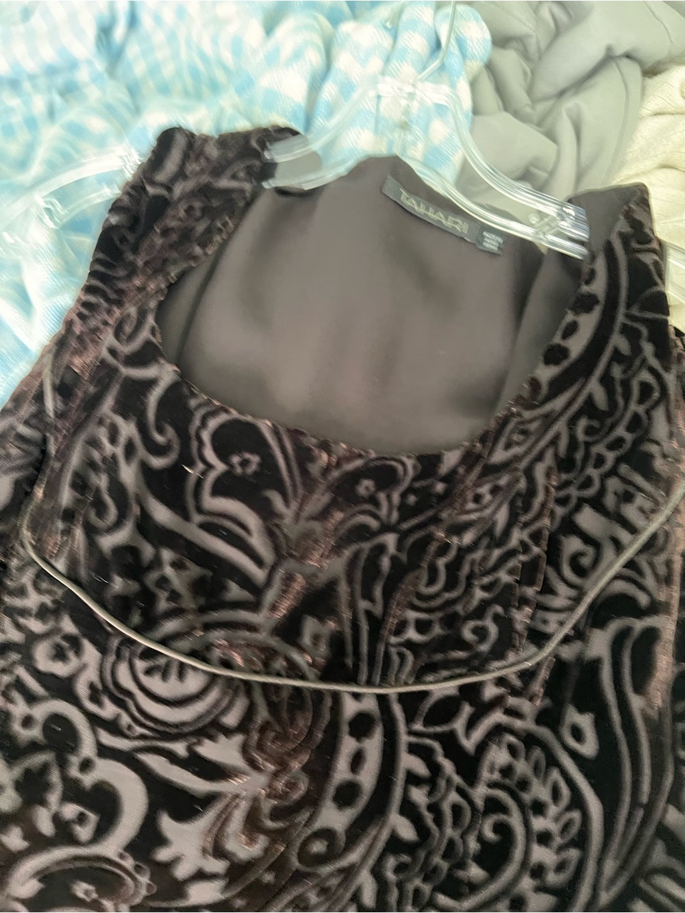 Brown Velvet Burnout Maxi Dress - Picture 2 of 2